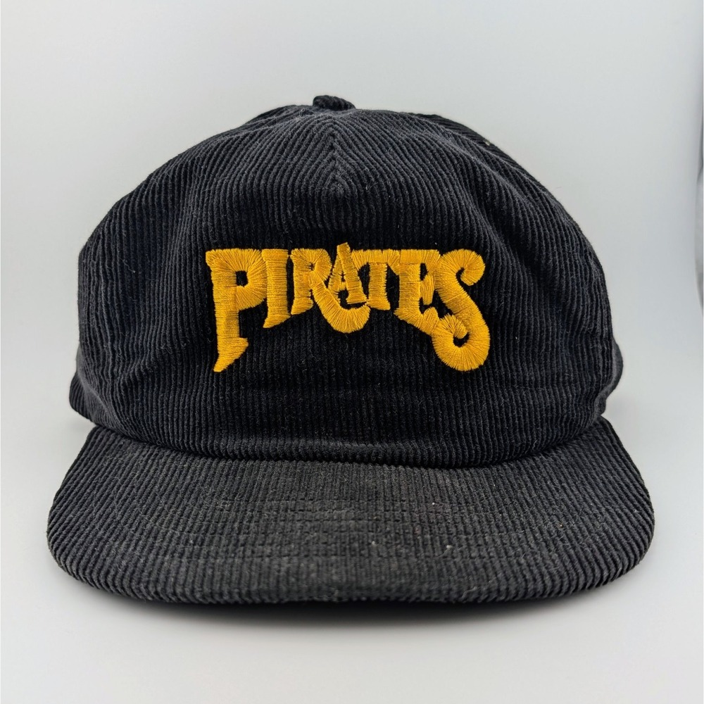 Vintage Pittsburgh Pirates 90s Corduroy Snapback Hat Cap MLB SGA